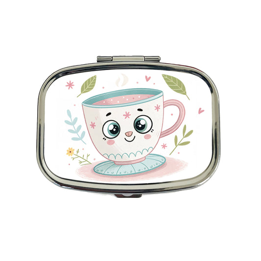 Kawaii Tea Cup Travel Pill Box Case