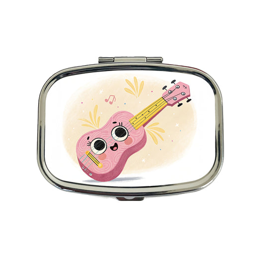 Kawaii Ukulele Pink Music Travel Pill Box Case