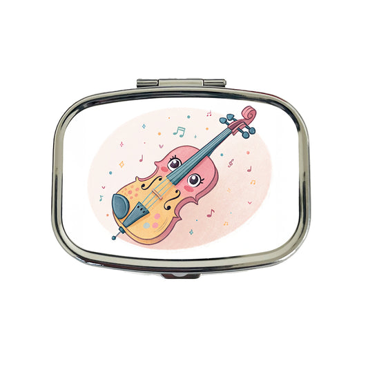 Kawaii Violin Music Travel Pill Box Case