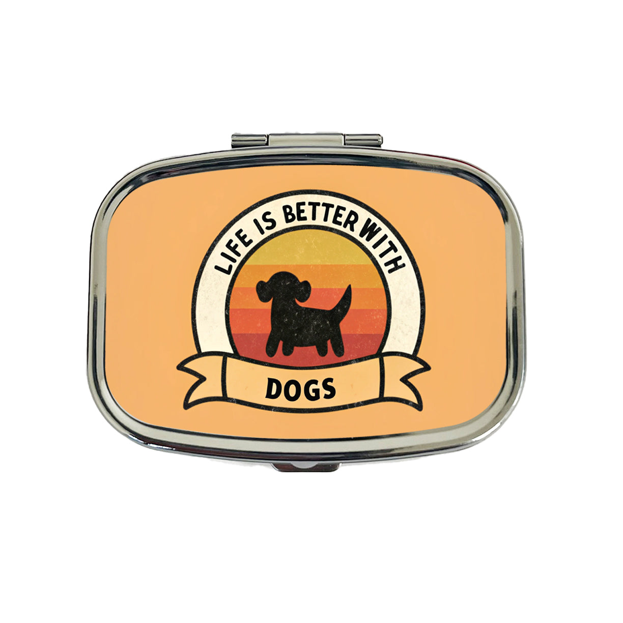 Life Is Better With Dogs Travel Pill Box Case