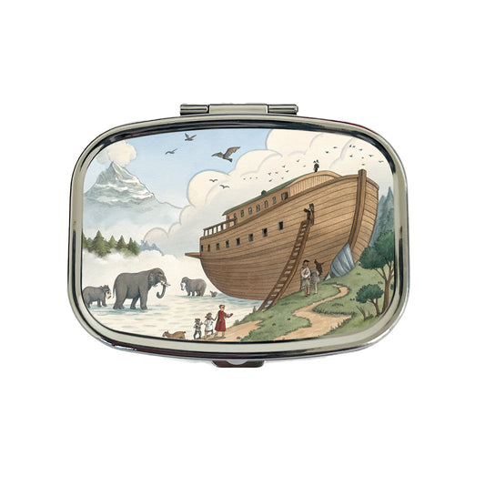 Noah's Ark Animals Travel Pill Box Case