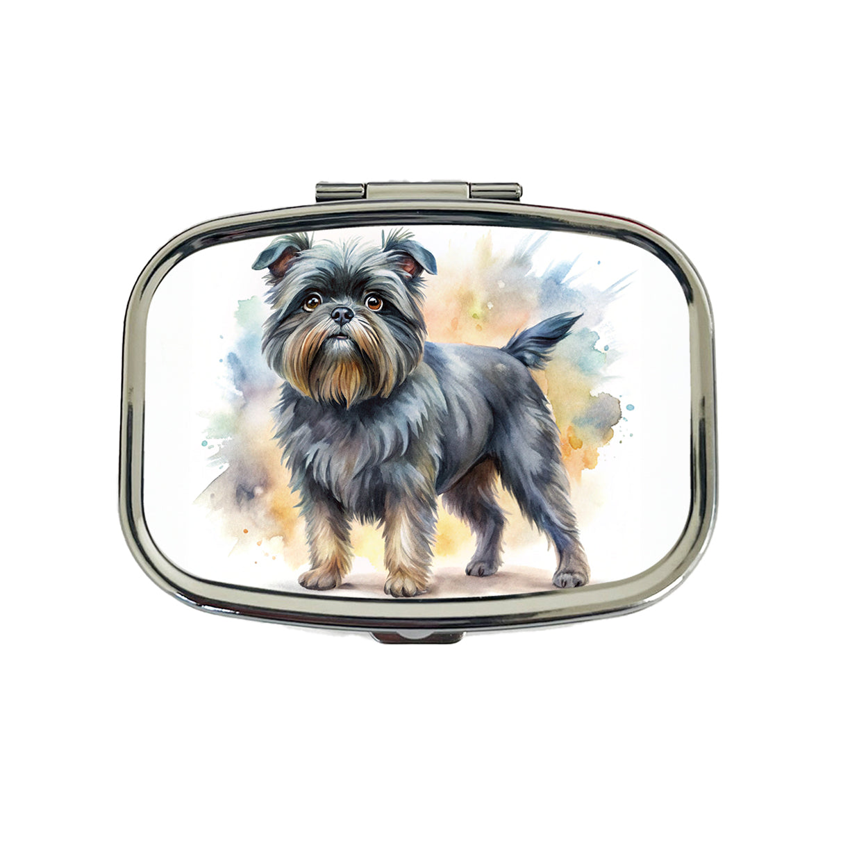 Affenpinscher Dog Watercolor Style Travel Pill Box Case
