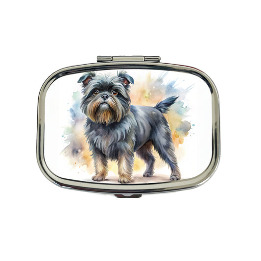 Affenpinscher Dog Watercolor Style Travel Pill Box Case