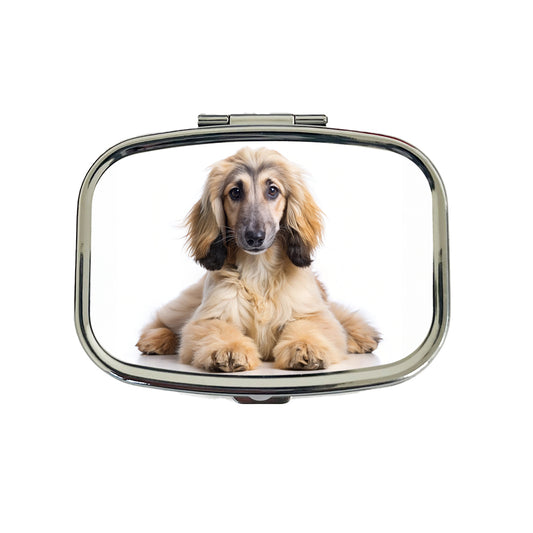 Afghan Hound Dog Puppy Photo Travel Pill Box Case