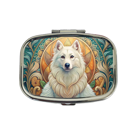 American Eskimo Dog Art Nouveau Travel Pill Box Case