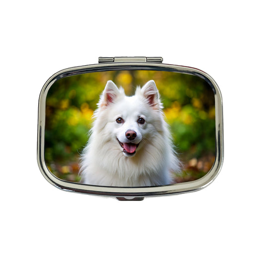 American Eskimo Dog Photo Travel Pill Box Case