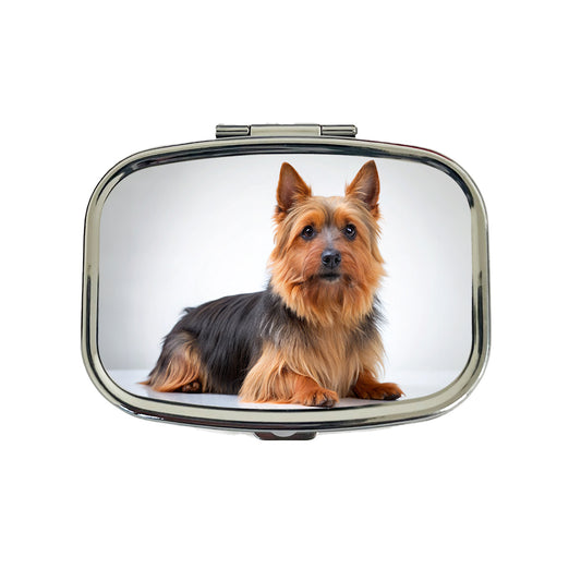 Australian Terrier Dog Photo Travel Pill Box Case