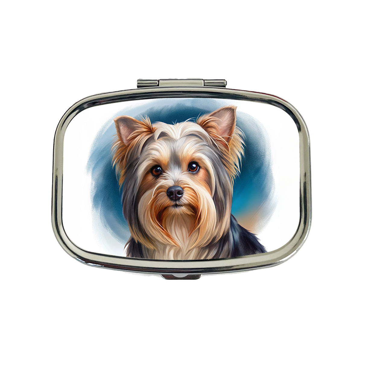 Biewer Terrier Dog Illustration Travel Pill Box Case
