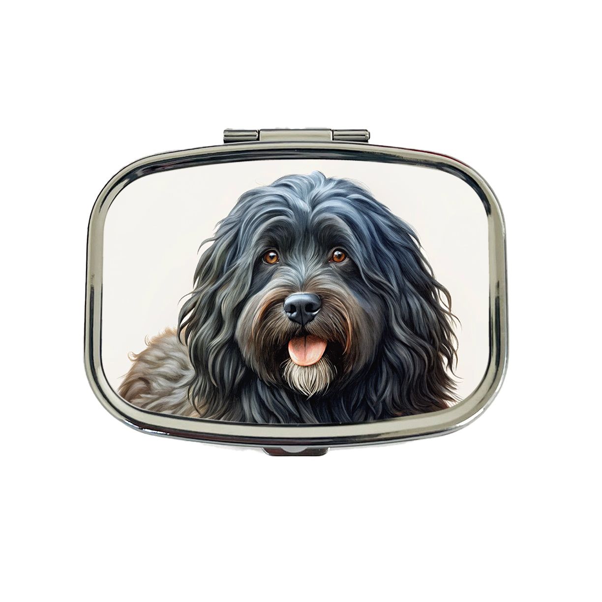 Bouviers Des Flandres Dog Illustration Travel Pill Box Case