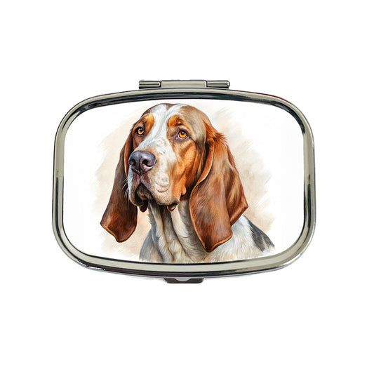 Bracco Italiano Dog Illustration Travel Pill Box Case