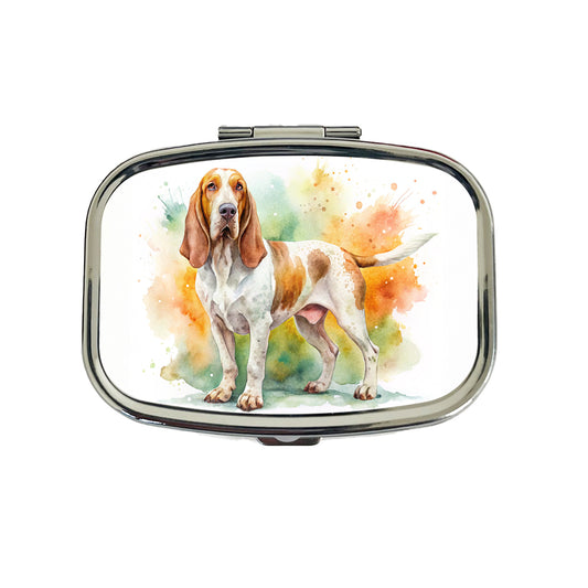 Bracco Italiano Dog Watercolor Style Travel Pill Box Case