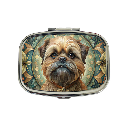 Brussels Griffon Dog Art Nouveau Travel Pill Box Case