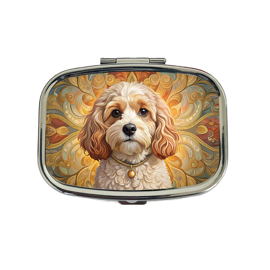 Cavachon Dog Art Nouveau Travel Pill Box Case