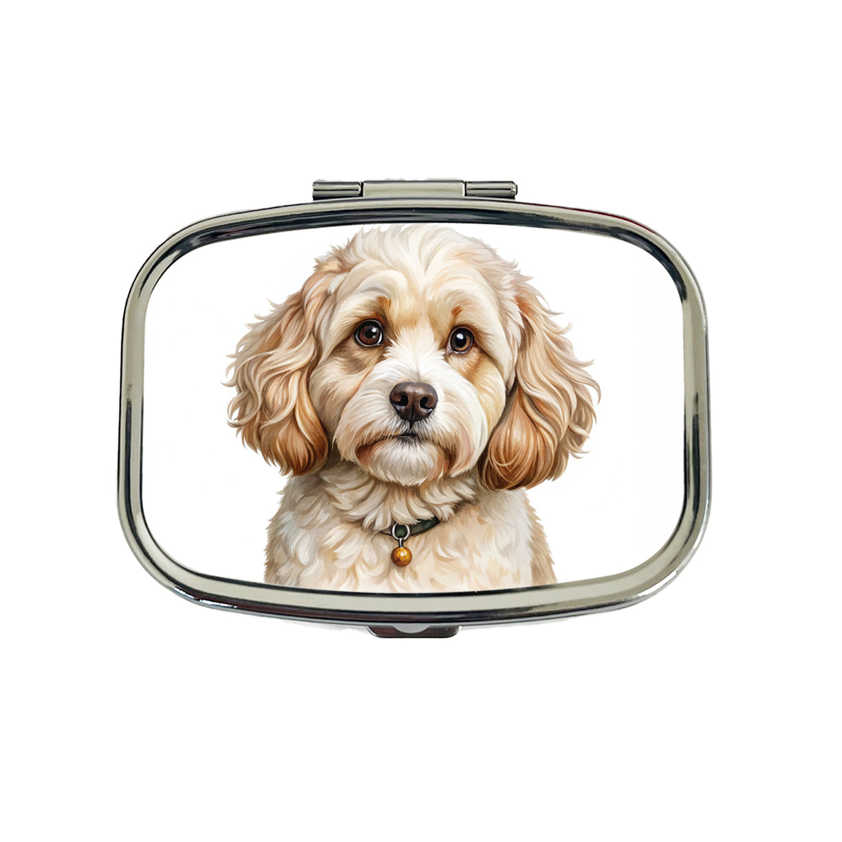 Cavachon Dog Illustration Travel Pill Box Case