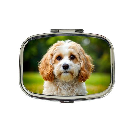 Cavachon Dog Photo Travel Pill Box Case