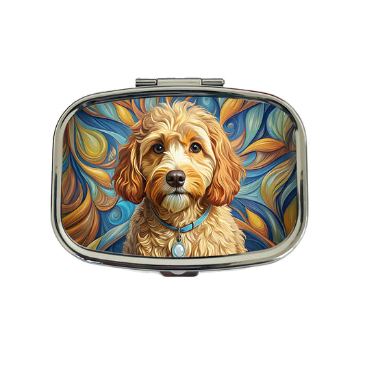 Cavapoo Dog Art Nouveau Travel Pill Box Case