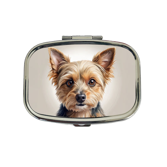Chorkie Dog Illustration Travel Pill Box Case