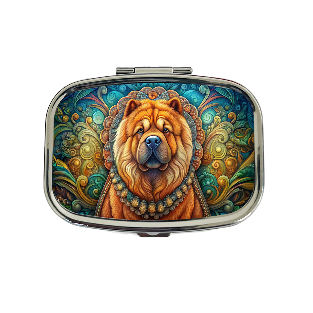 Chow Chow Dog Art Nouveau Travel Pill Box Case