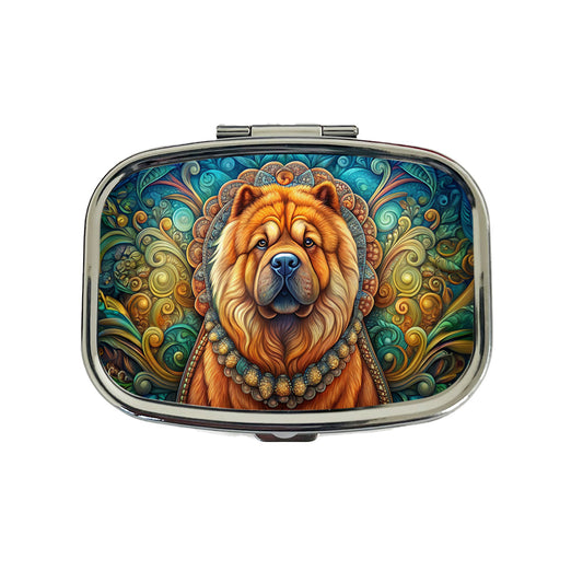 Chow Chow Dog Art Nouveau Travel Pill Box Case