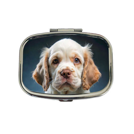 Clumber Spaniel Dog Puppy Photo Travel Pill Box Case