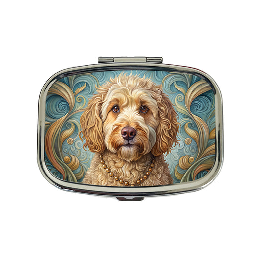 Cockapoo Dog Art Nouveau Travel Pill Box Case