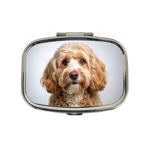 Cockapoo Dog Photo Travel Pill Box Case