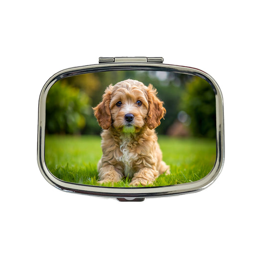 Cockapoo Dog Puppy Photo Travel Pill Box Case