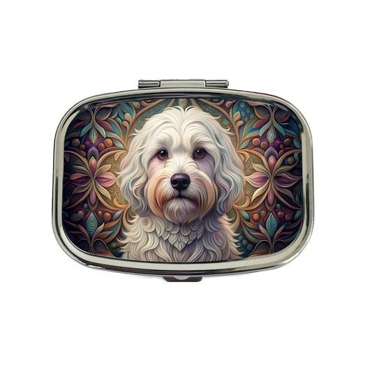 Coton De Tulear Dog Art Nouveau Travel Pill Box Case