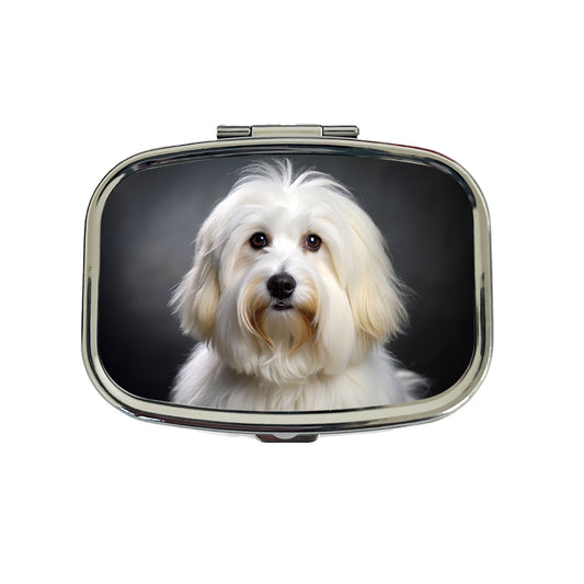 Coton De Tulear Dog Photo Travel Pill Box Case