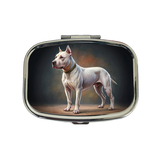 Dogo Argentino Dog Illustration Travel Pill Box Case