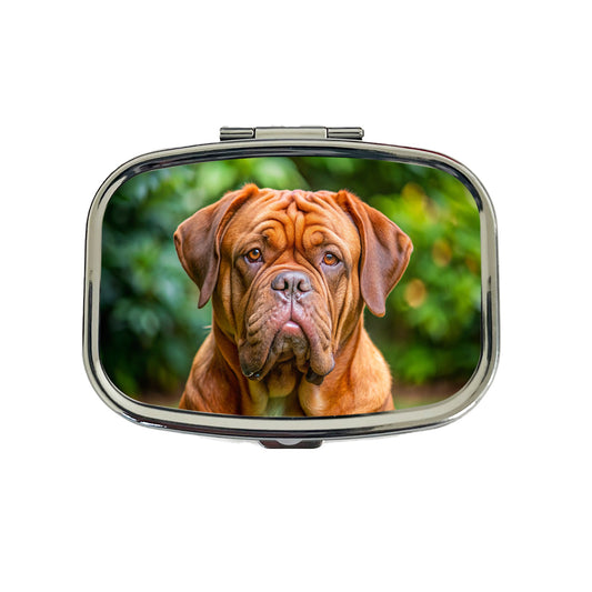 Dogues De Bordeaux Dog Photo Travel Pill Box Case
