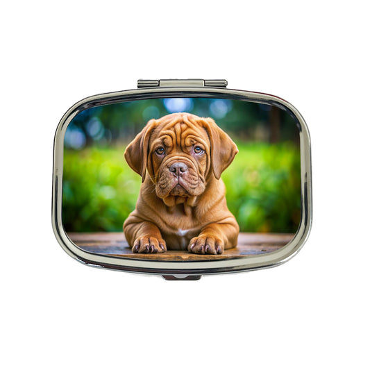 Dogues De Bordeaux Dog Puppy Photo Travel Pill Box Case