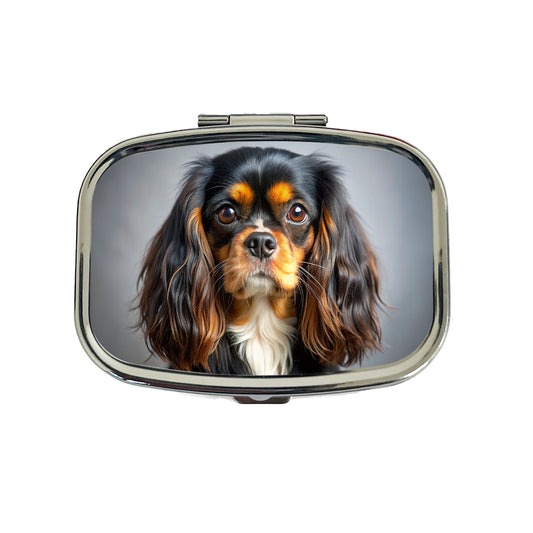 English Toy Spaniel Dog Photo Travel Pill Box Case