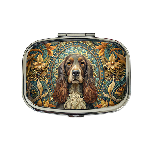 Field Spaniel Dog Art Nouveau Travel Pill Box Case