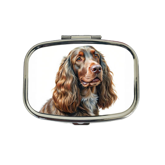 Field Spaniel Dog Illustration Travel Pill Box Case