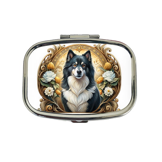 Finnish Lapphund Dog Art Nouveau Travel Pill Box Case