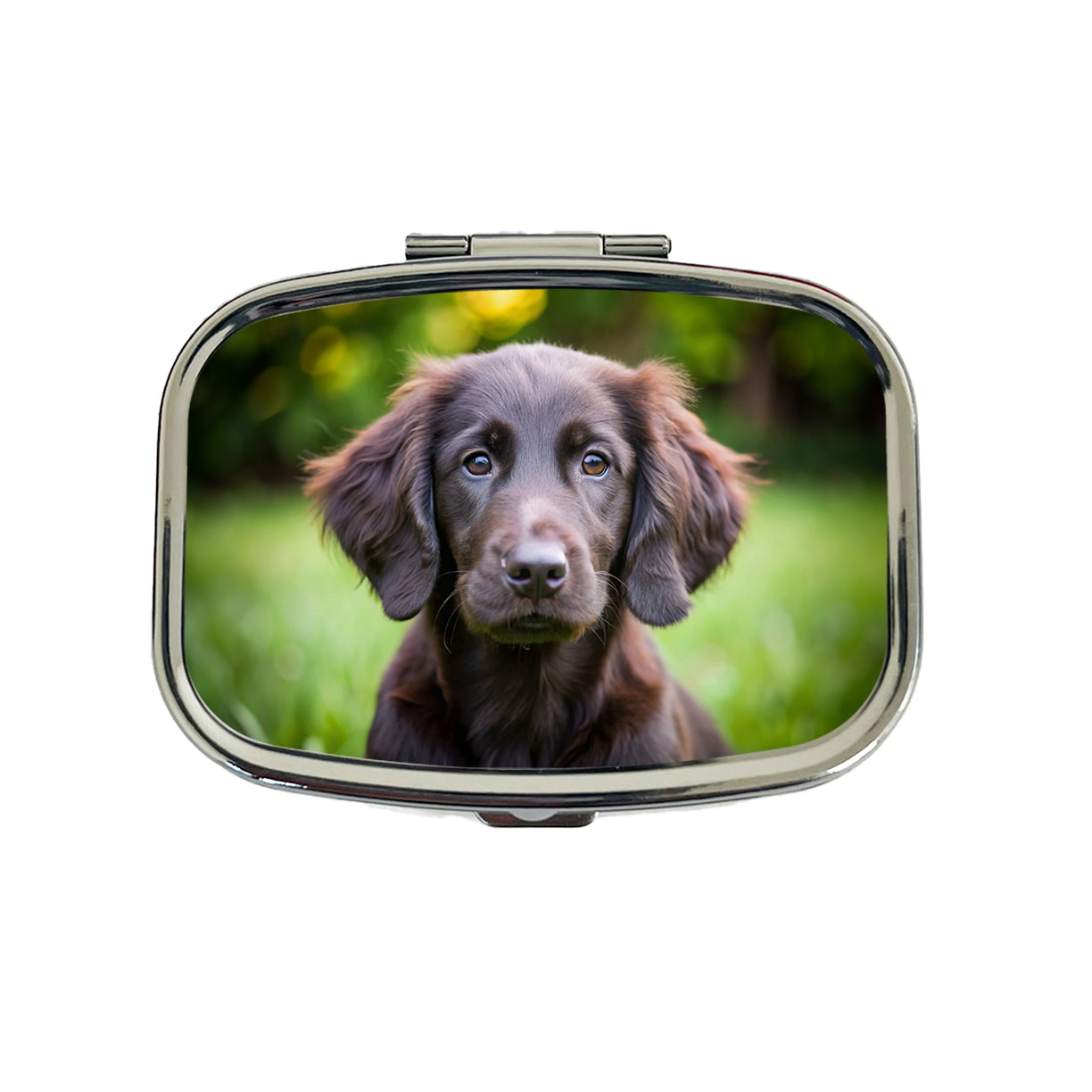 Flat Coated Retriever Dog Puppy Photo Travel Pill Box Case