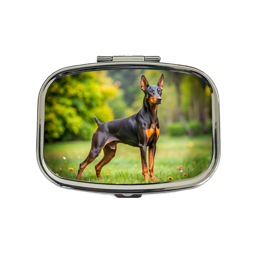 German Pinscher Dog Photo Travel Pill Box Case