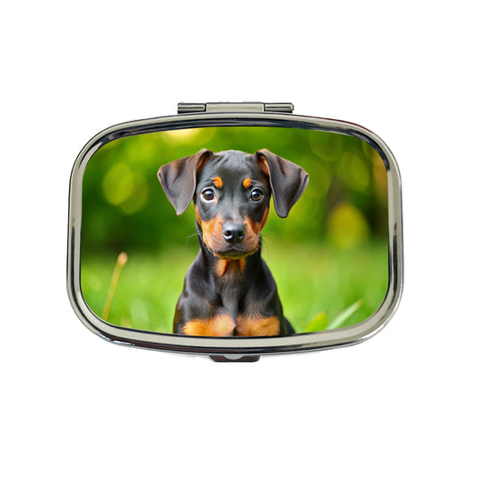 German Pinscher Dog Puppy Photo Travel Pill Box Case