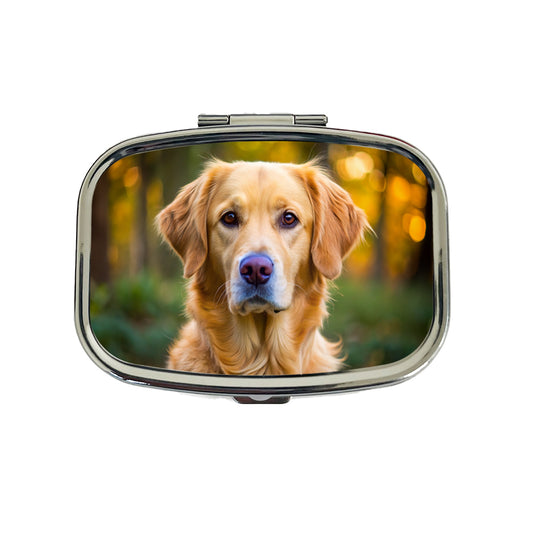 Goldador Dog Photo Travel Pill Box Case