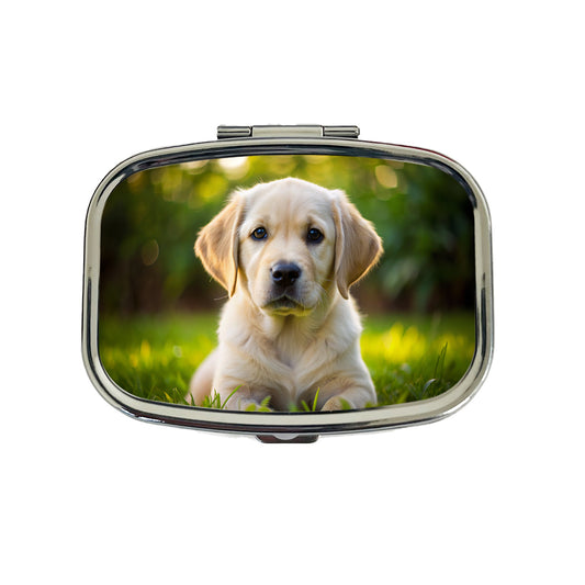 Goldador Dog Puppy Photo Travel Pill Box Case