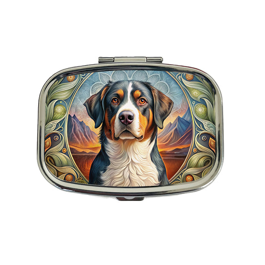 Greater Swiss Mountain Dog Art Nouveau Travel Pill Box Case