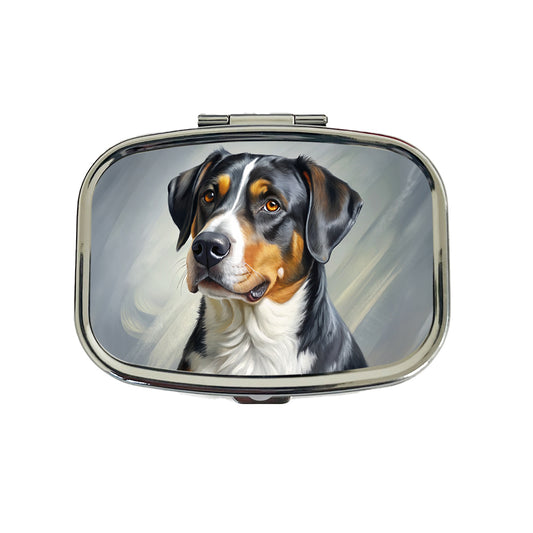 Greater Swiss Mountain Dog Illustration Travel Pill Box Case