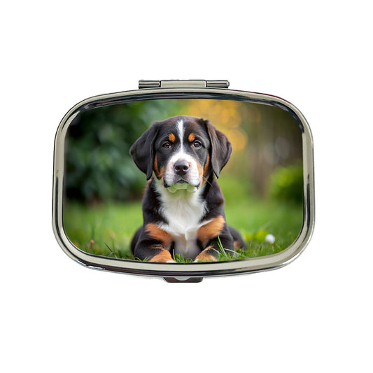 Greater Swiss Mountain Dog Puppy Photo Travel Pill Box Case