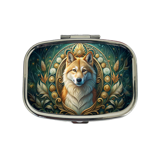 Icelandic Sheepdog Dog Art Nouveau Travel Pill Box Case