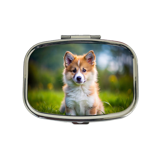 Icelandic Sheepdog Dog Puppy Photo Travel Pill Box Case