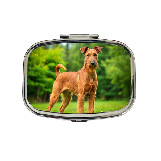 Irish Terrier Dog Photo Travel Pill Box Case