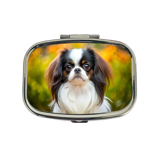 Japanese Chin Dog Photo Travel Pill Box Case
