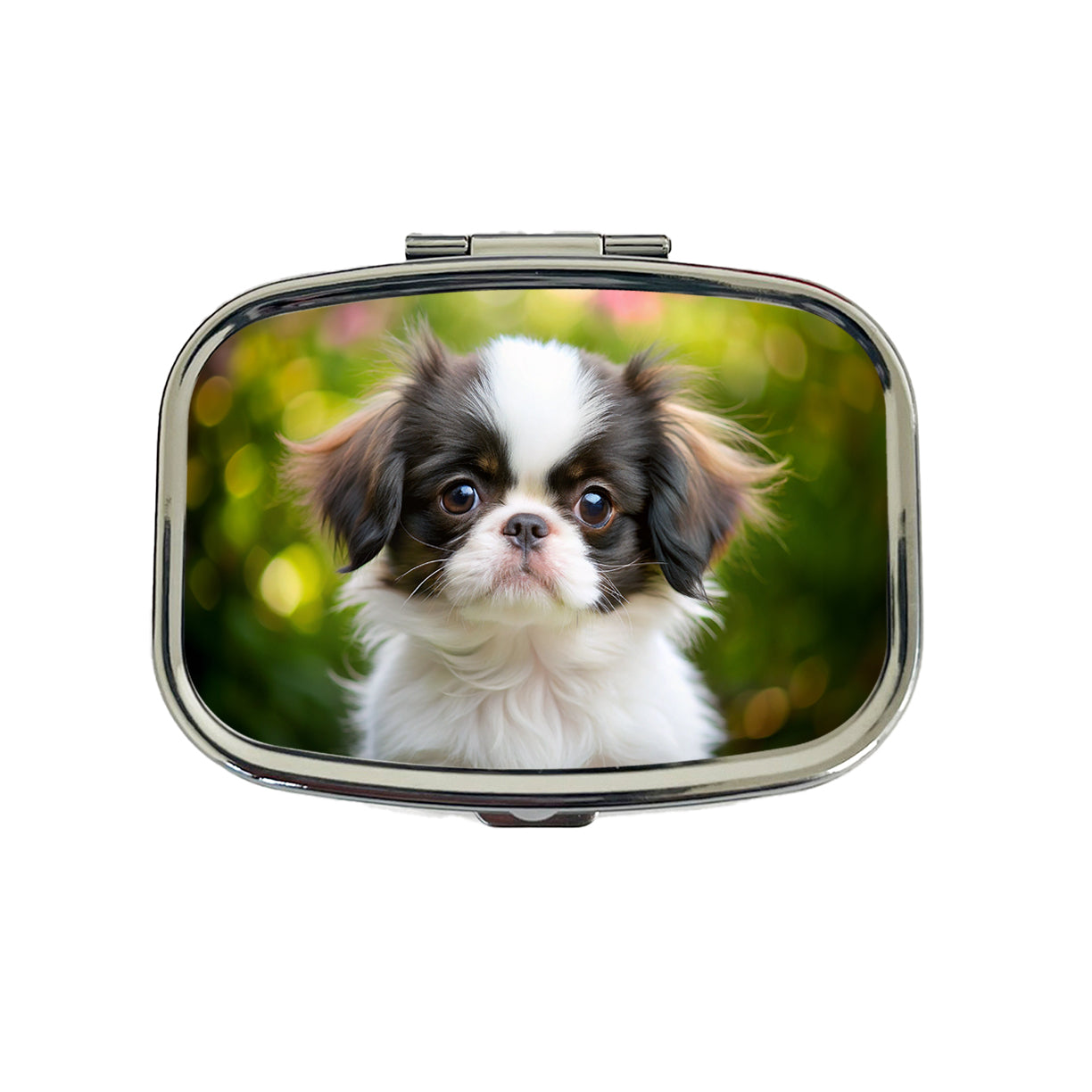 Japanese Chin Dog Puppy Photo Travel Pill Box Case