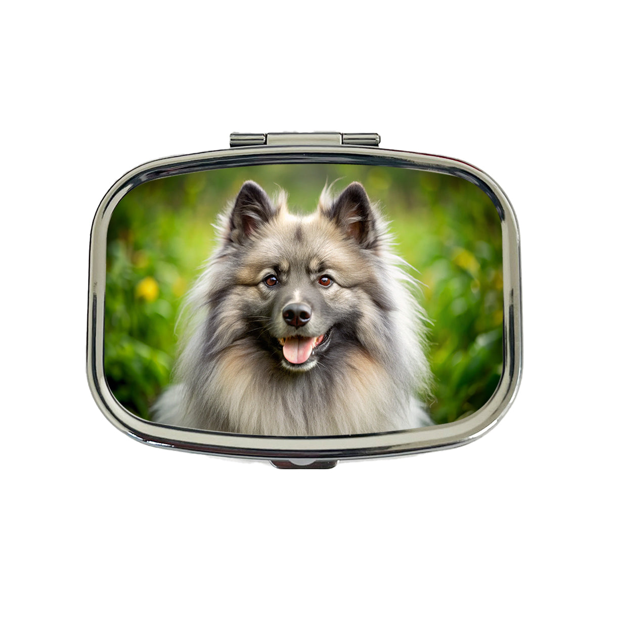Keeshond Dog Photo Travel Pill Box Case